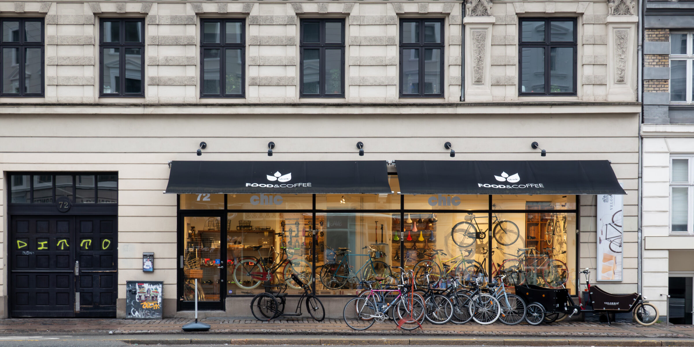 Combination bike and coffee shop.